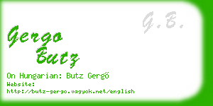gergo butz business card